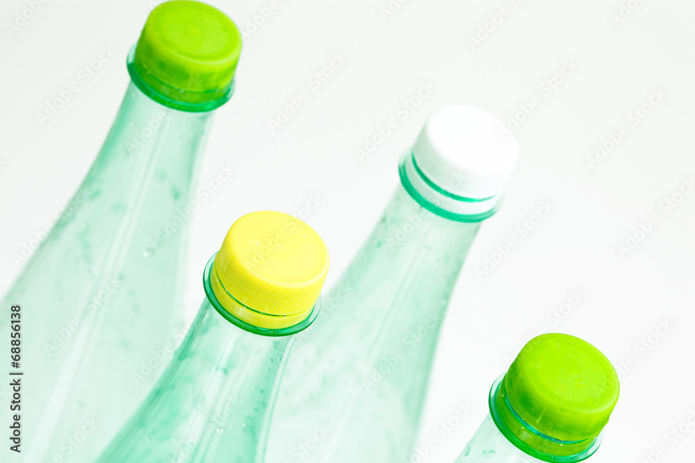 Plastic bottles isolated on white
