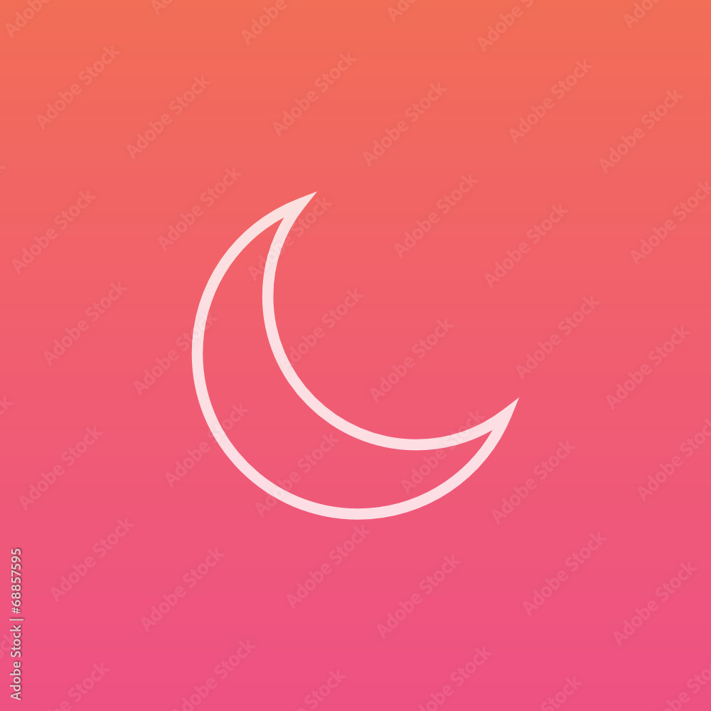 Moon - Finely crafted line icons Moon - Finely crafted line icons
