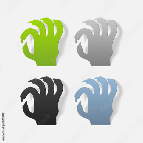 realistic design element: hand