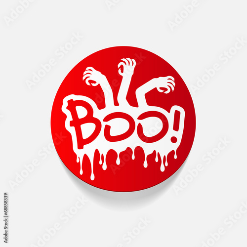 realistic design element: boo