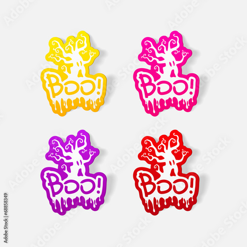 realistic design element: boo