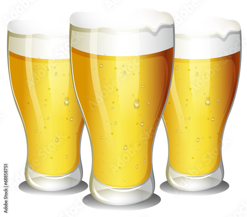 Glasses of beer