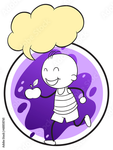 Boy with apple