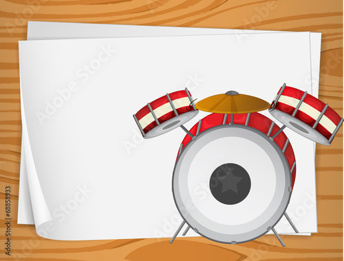 Empty bondpapers with drums