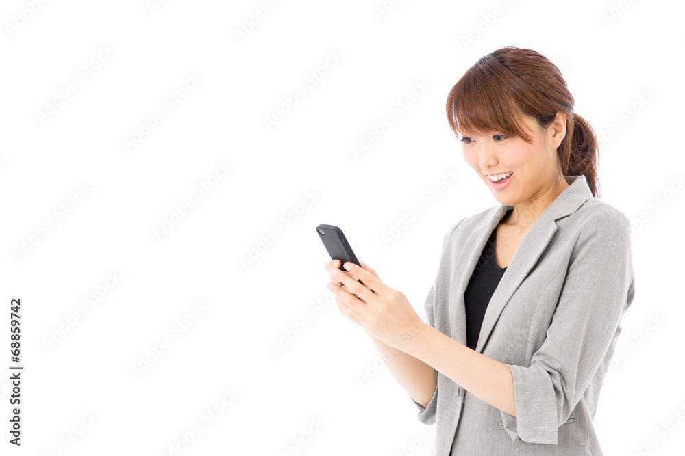 asian businesswoman on white background asian businesswoman on white background