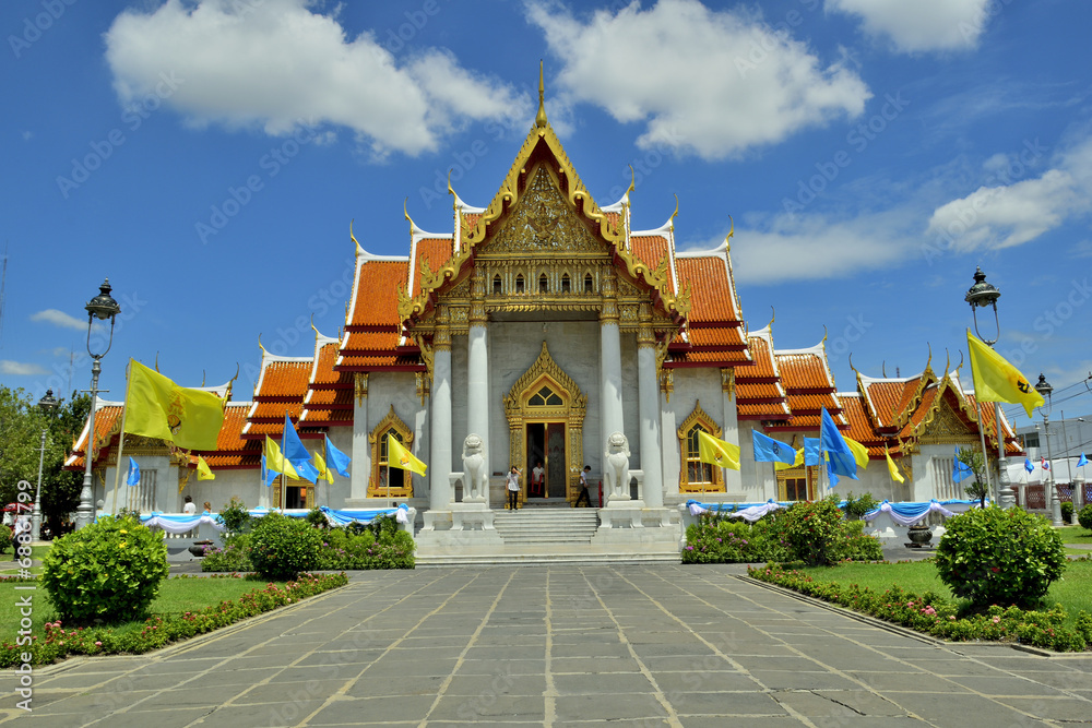 Fototapeta premium Wat Benchamabophit,The Marble Temple , Bangkok, Thailand