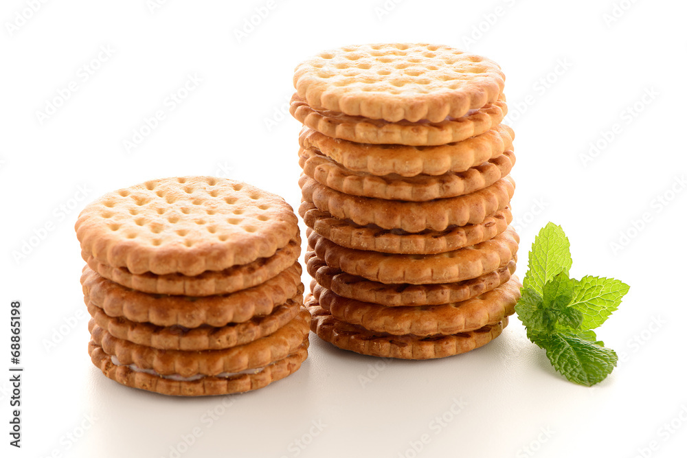 Sandwich biscuits with vanilla filling Sandwich biscuits with vanilla filling