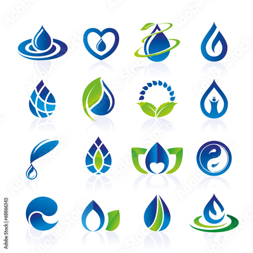 Water icon set