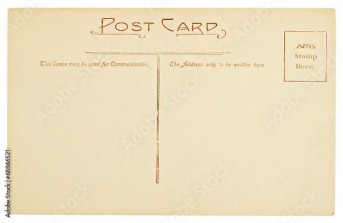 Blank Postcard Isolated on White Background