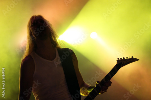 Guitar player rock heavy metal concert