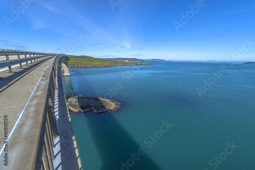 View from Ognasundbrua (bridge) in Rogaland, Norway photo