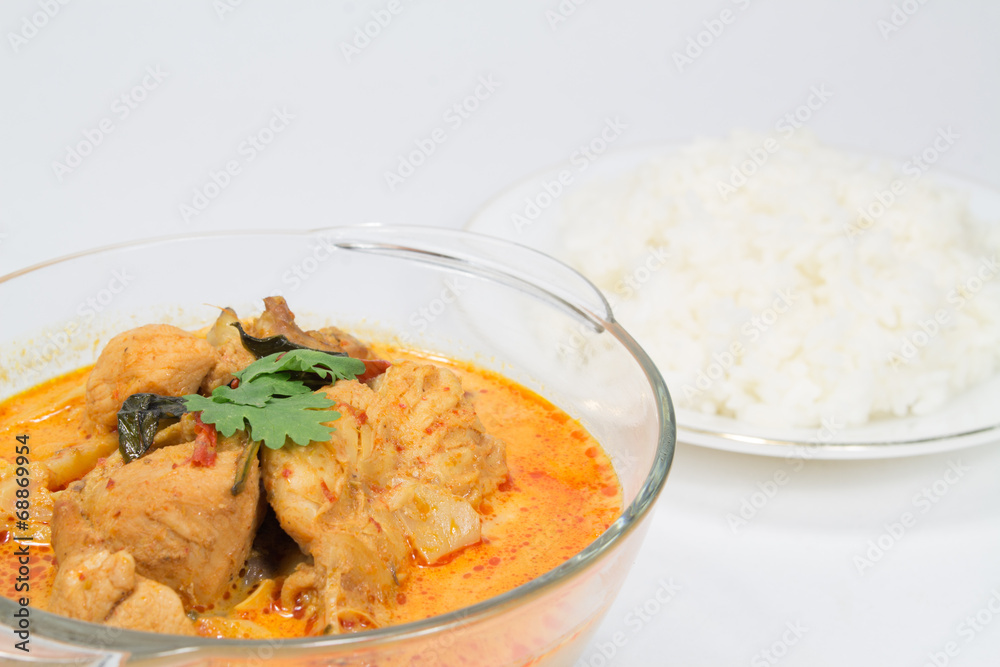 curry chicken with bamboo shoots, thai food. curry chicken with bamboo shoots, thai food.
