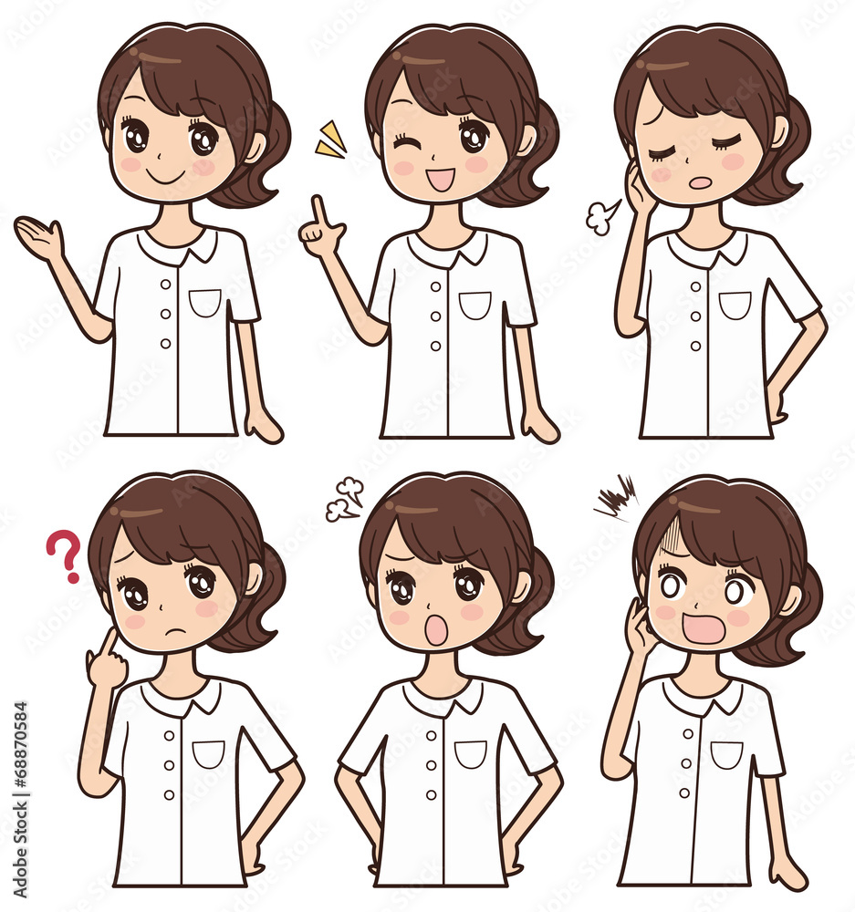 看護師　表情セット