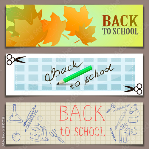 Back to school vectorial banner