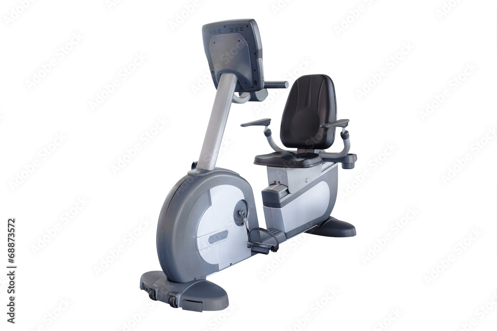 exercise bicycle under the white background exercise bicycle under the white background