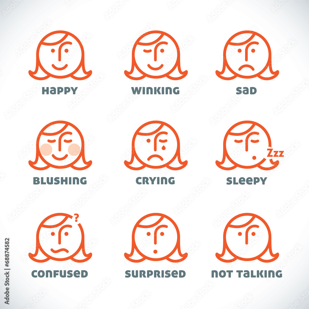 Vector Smiles Icons, Illustration, Sign, Symbol, Button Vector Smiles Icons, Illustration, Sign, Symbol, Button