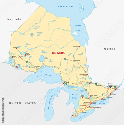 Ontario Straßenkarte photo