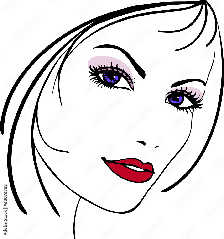 Gesicht Stock-Vektorgrafik | Adobe Stock