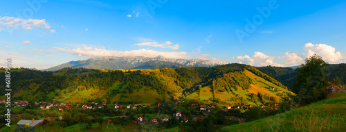 Landscape of romanian mountains in summer