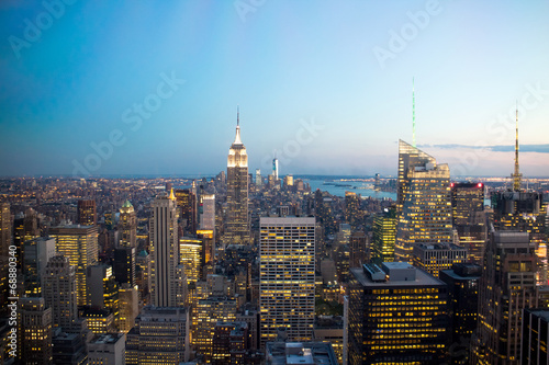 New York City skyline at night