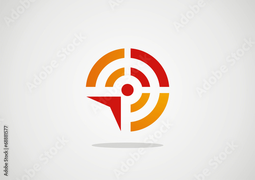 Wireless communication vector design logo template. Creative