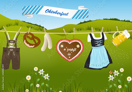 Wäscheleine Oktoberfest