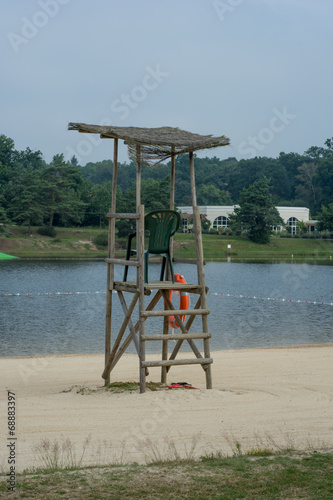lifeguard seat at lake side © arjenschippers