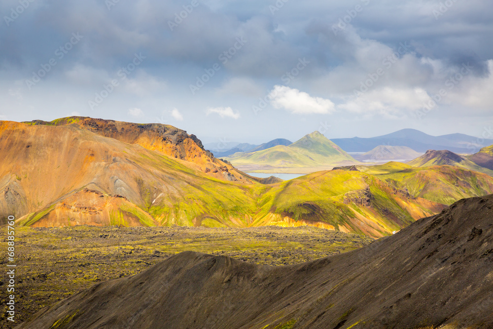 Panorama of Icelandic mountains Panorama of Icelandic mountains