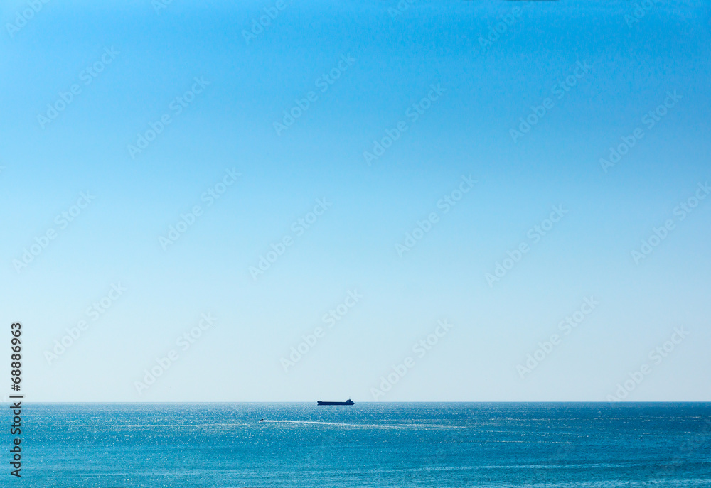 ship on the horizon