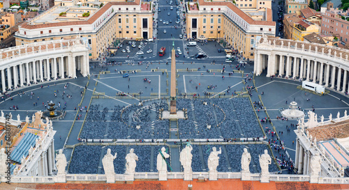 Canvas Print Piazza San Pietro (St Peter's square) in Vatican City, Rome, Italy