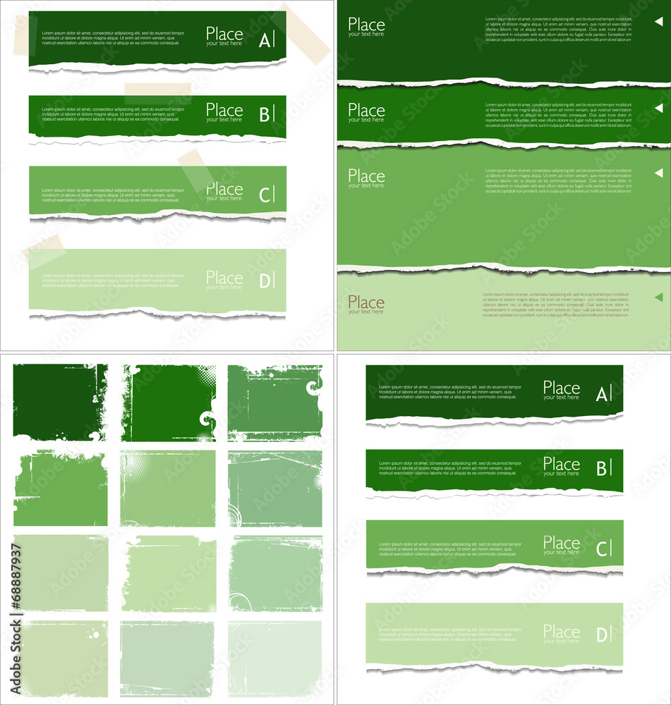 Obraz premium Torn paper background with space for text, collection