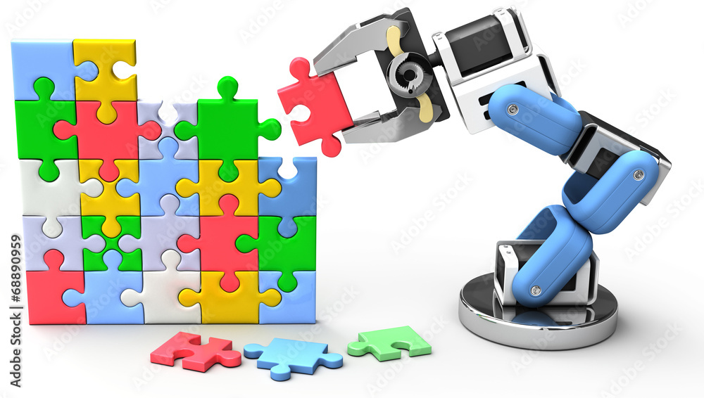 Robotic puzzle problem solution