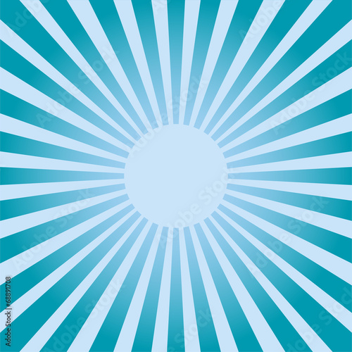 Sunburst style blue ray abstract background