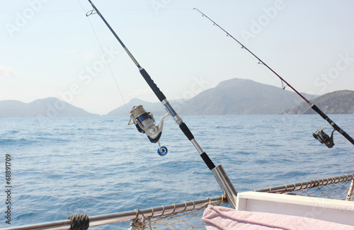 A fishing trip in Turkey, trolling for the fish, oludeniz 2014