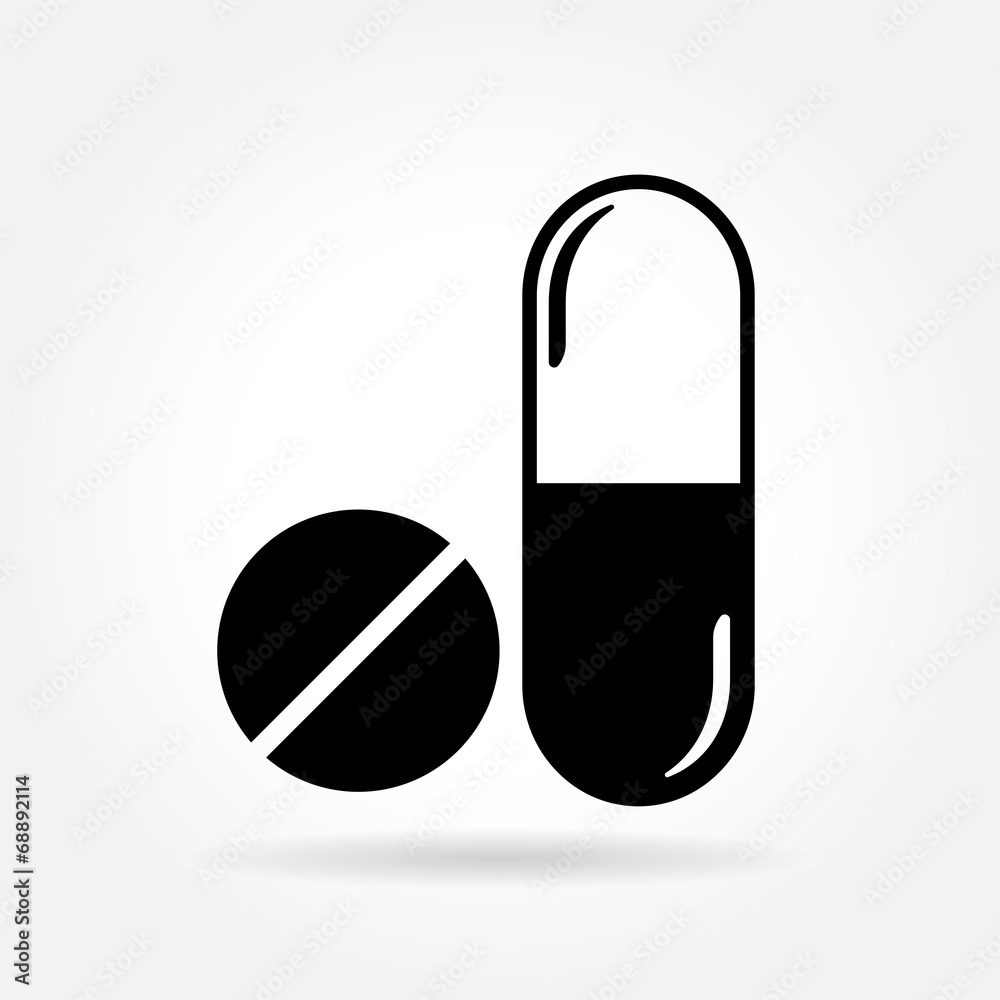 Medicine icon - pills or tablets Medicine icon - pills or tablets