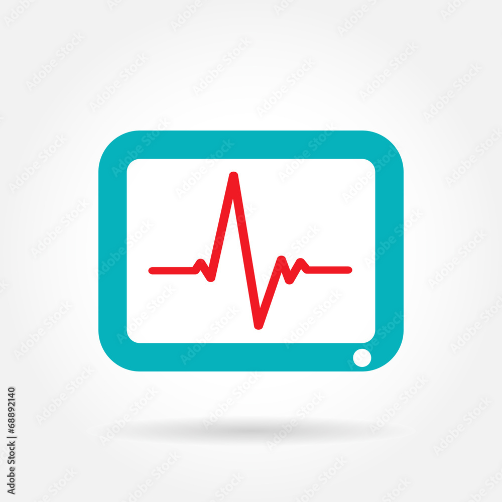 Electrocardiogram, ecg or ekg monitor - medical vector icon Electrocardiogram, ecg or ekg monitor - medical vector icon
