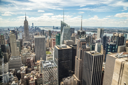 New York City Manhattan midtown buildings skyline view © blvdone