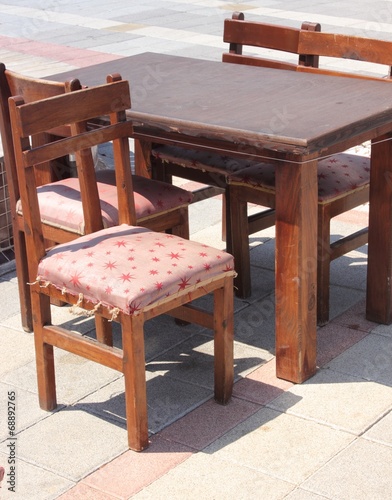 Old table and chairs