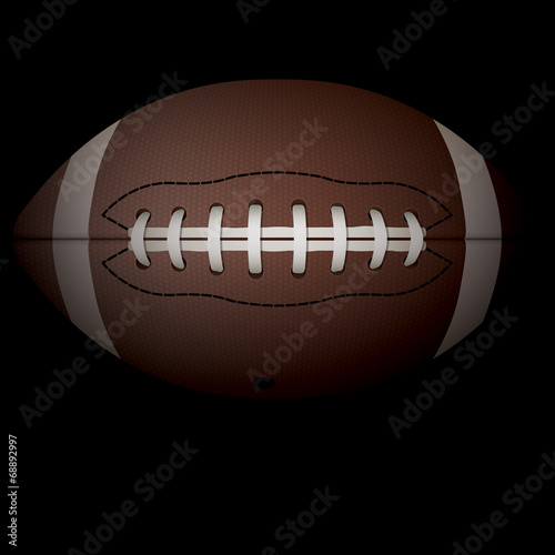 Realistic Horizontal American Football Illustration