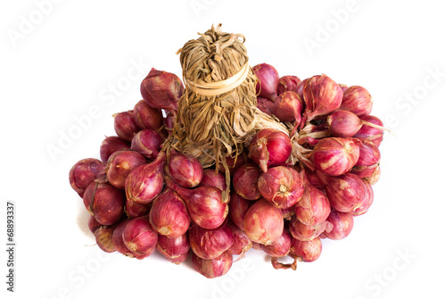 red onion bulb isolated on white background