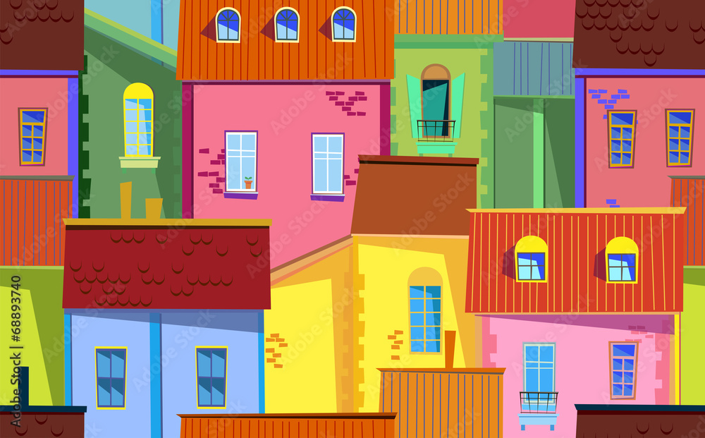 old town illustration old town illustration