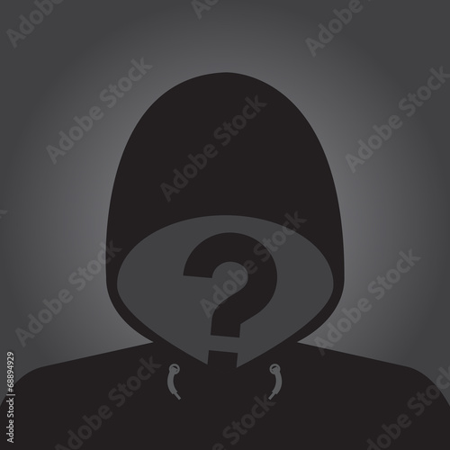 Anonymous avatar profile icon. Vector.
