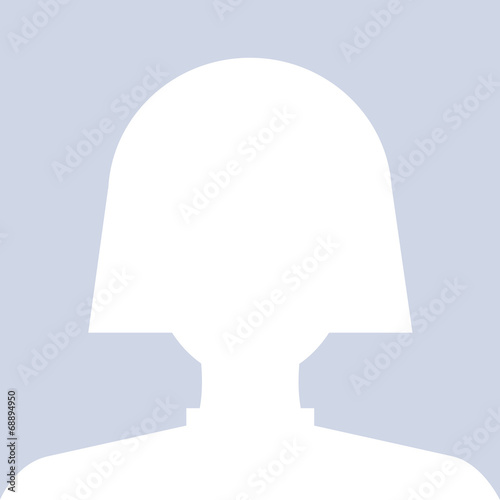 Avatar internet social female profile in white. Vector