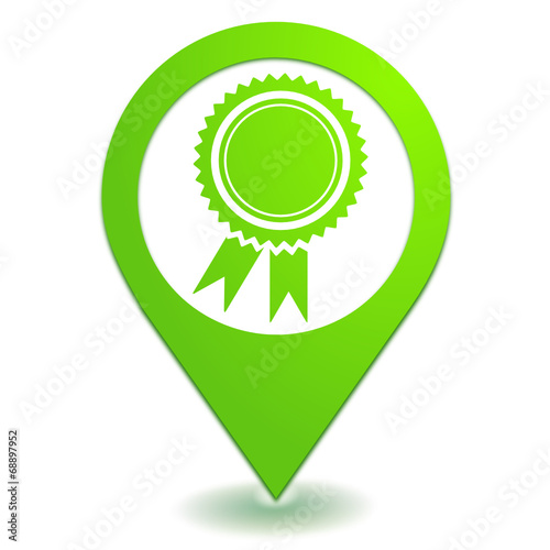médaille récompense sur symbole localisation vert