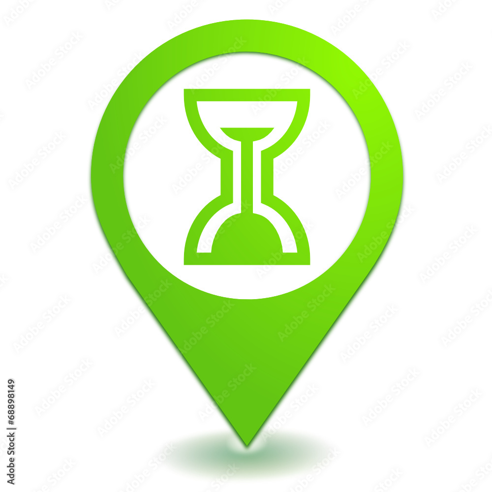 sablier sur symbole localisation vert sablier sur symbole localisation vert