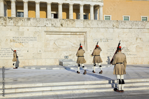 Changing guards near parliament at Athens