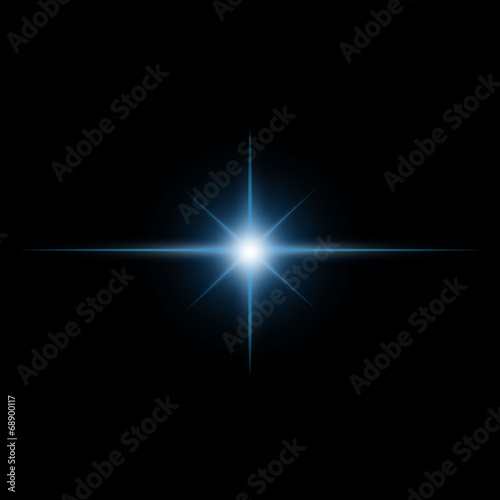 Star burst light beam vector