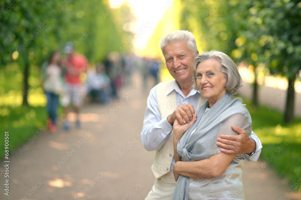 Fototapeta premium Retired couple in park