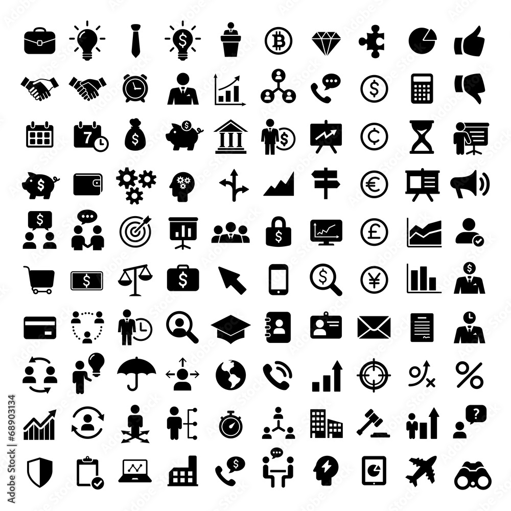 Set of web icons for business. Vector