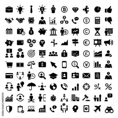 Set of web icons for business. Vector